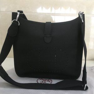 Black Leather Evelyn Bag